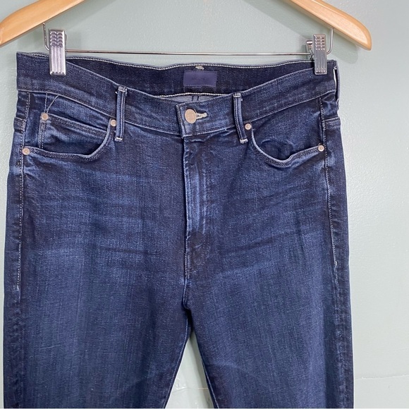 MOTHER The Stunner Ankle Step Fray Blue Sz 30 Raw Hem Jeans - Picture 4 of 9